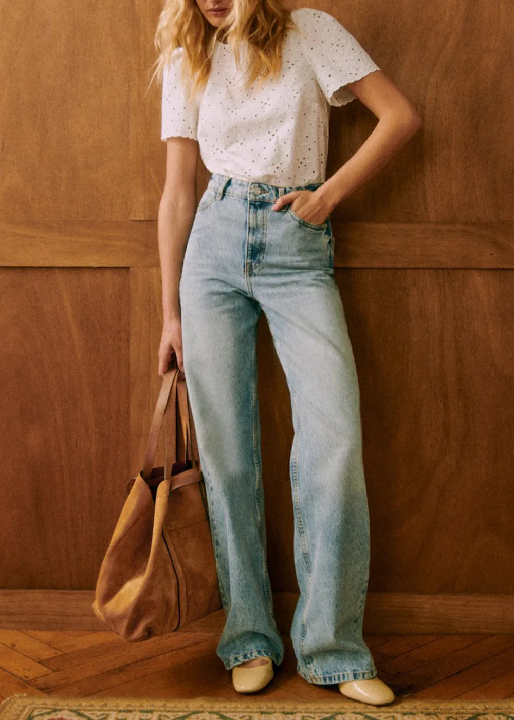 Short Sleeve Embroidered Blouse