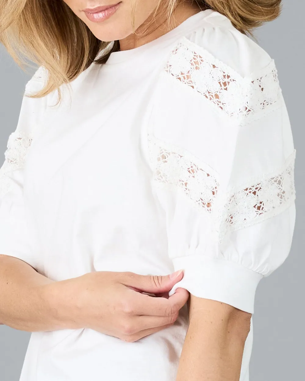 Charming White Pleaser Crochet Top