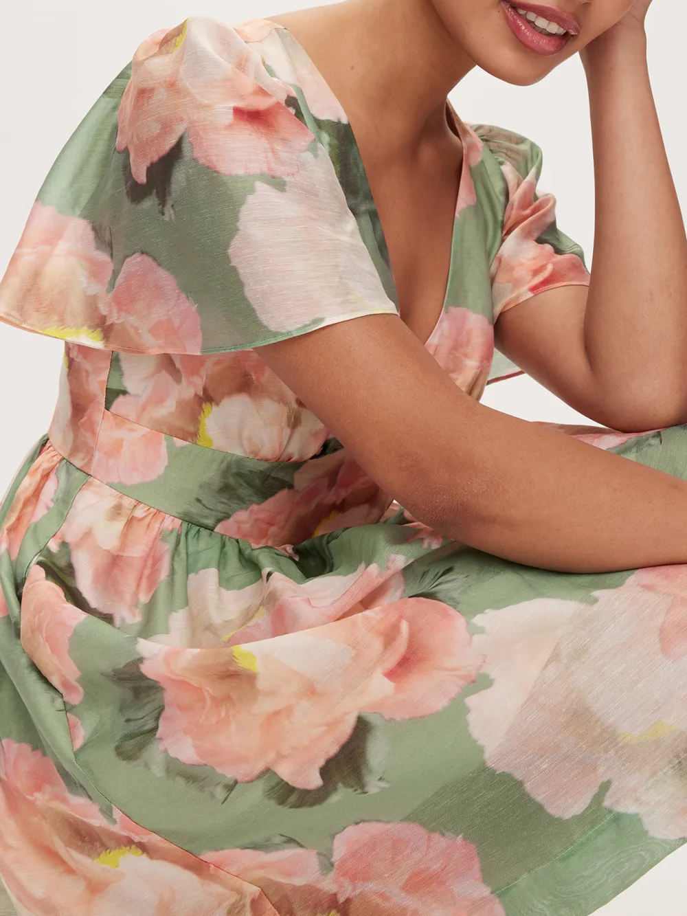 V-Neck Daily Mini Dress