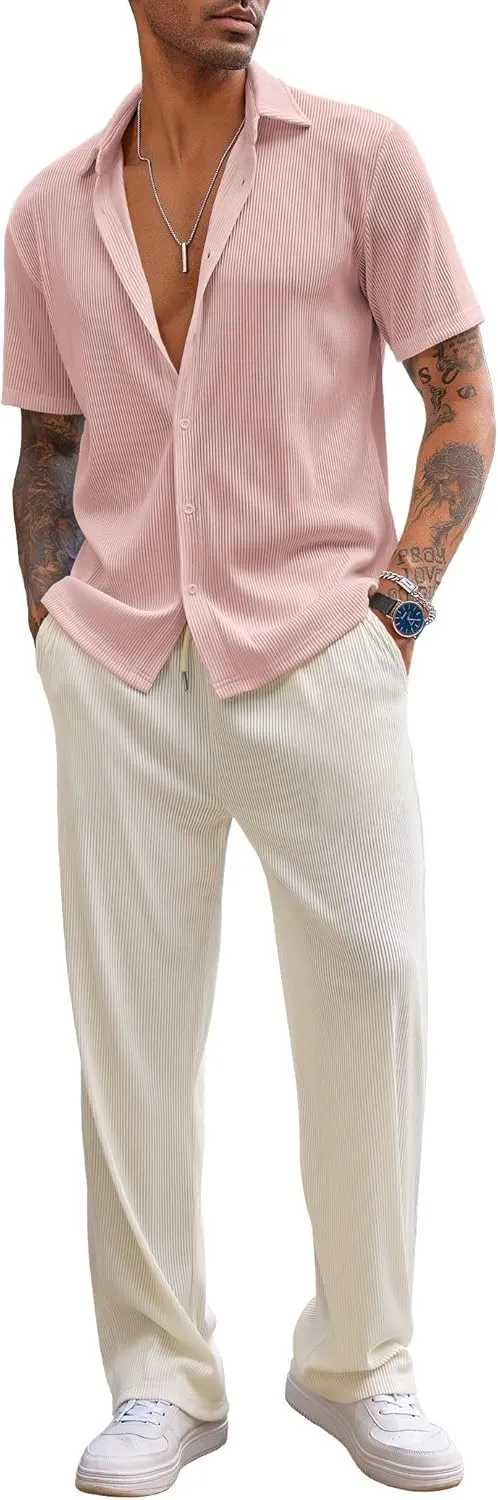 2-Piece Men's Casual Beach Outfit