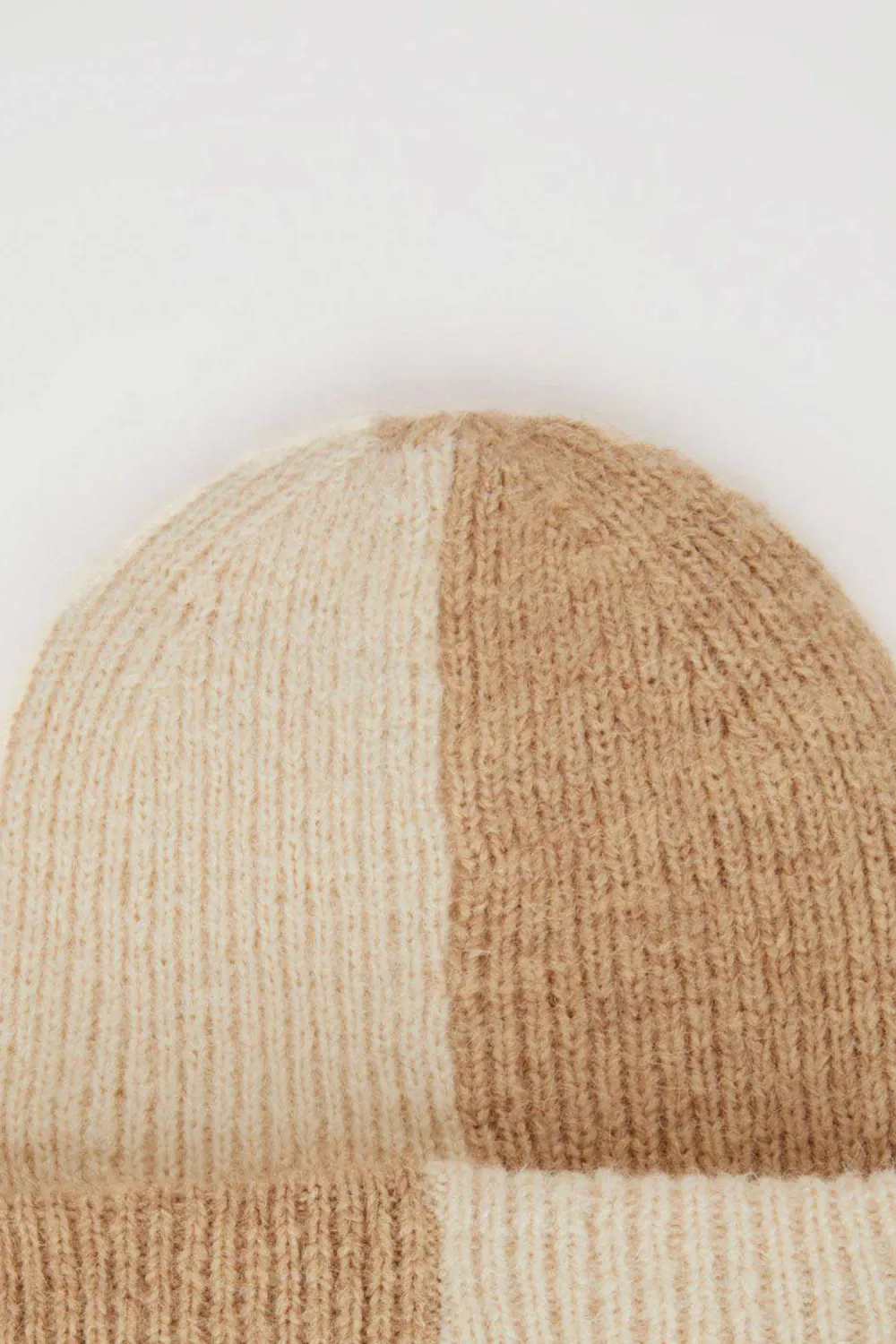 Patchwork Color-Block Wool Beret