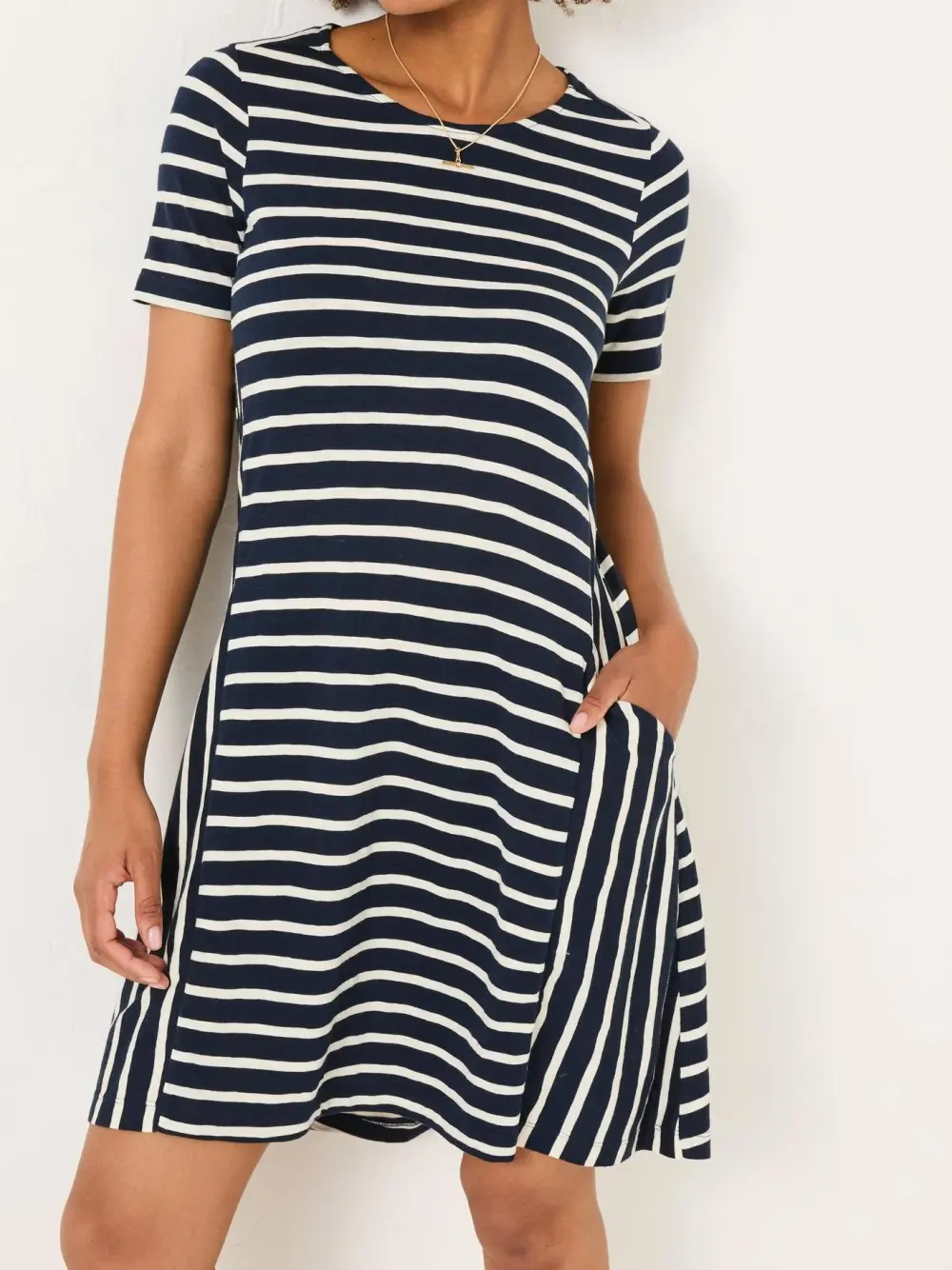 Striped Jersey Casual Dress