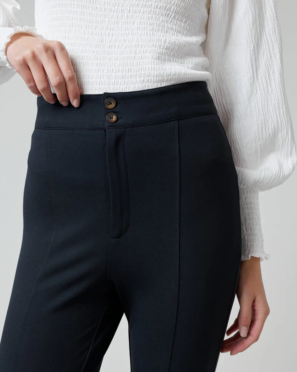 Black Ankle Slit Pant