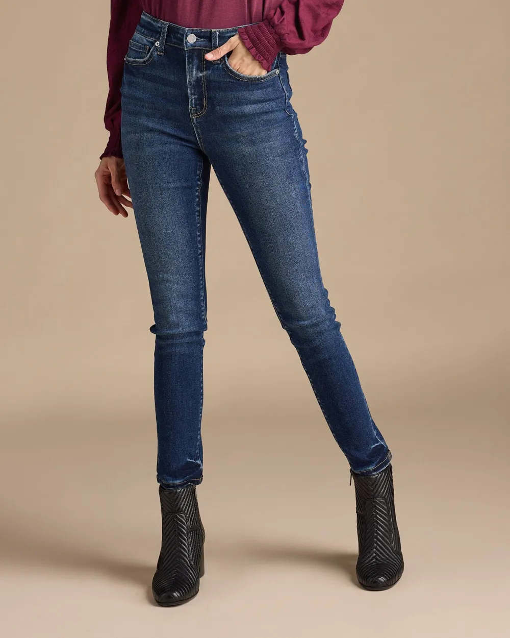 High Rise Ankle Length Skinny Jean