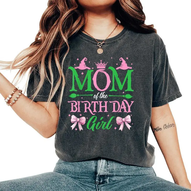 Mom Of The Birthday Girl Witch Family Party Men Women's Oversized Comfort T-Shirt