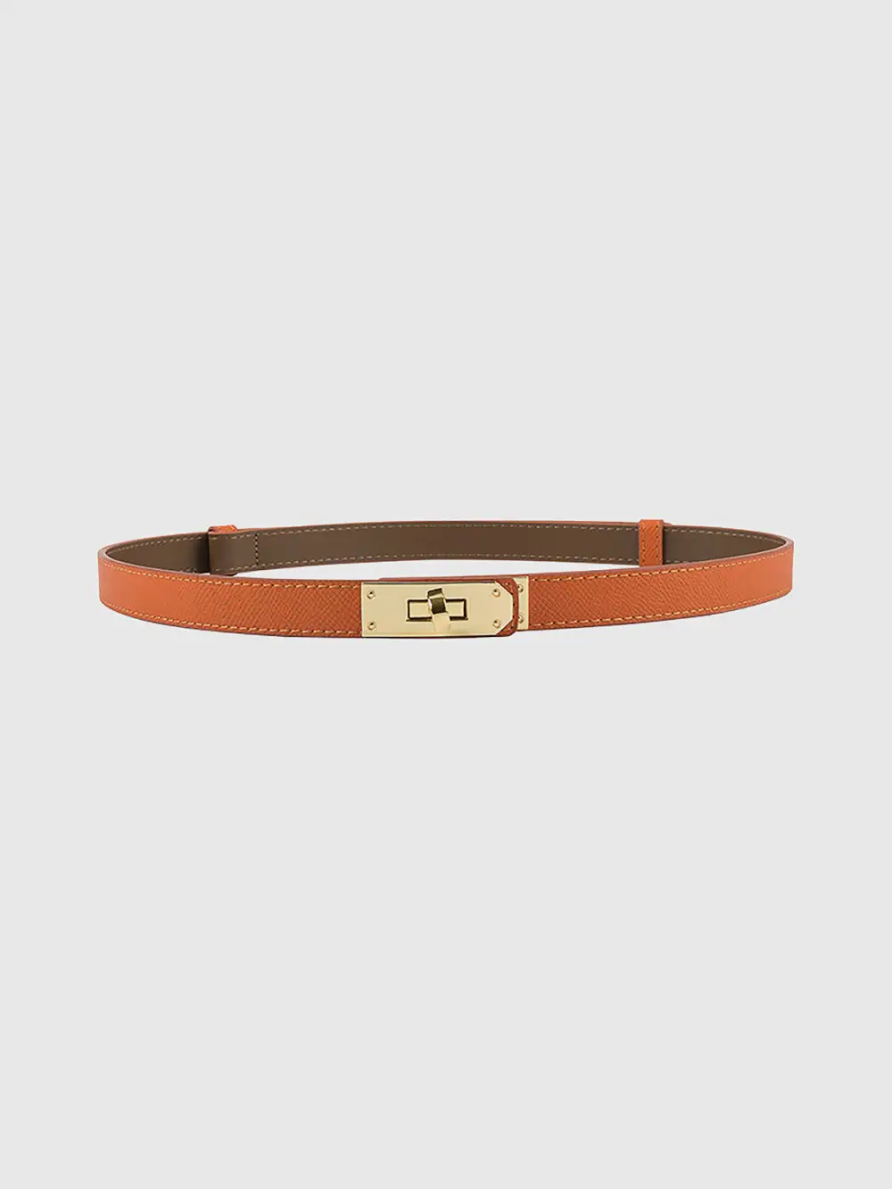Black Metal Leather Belt