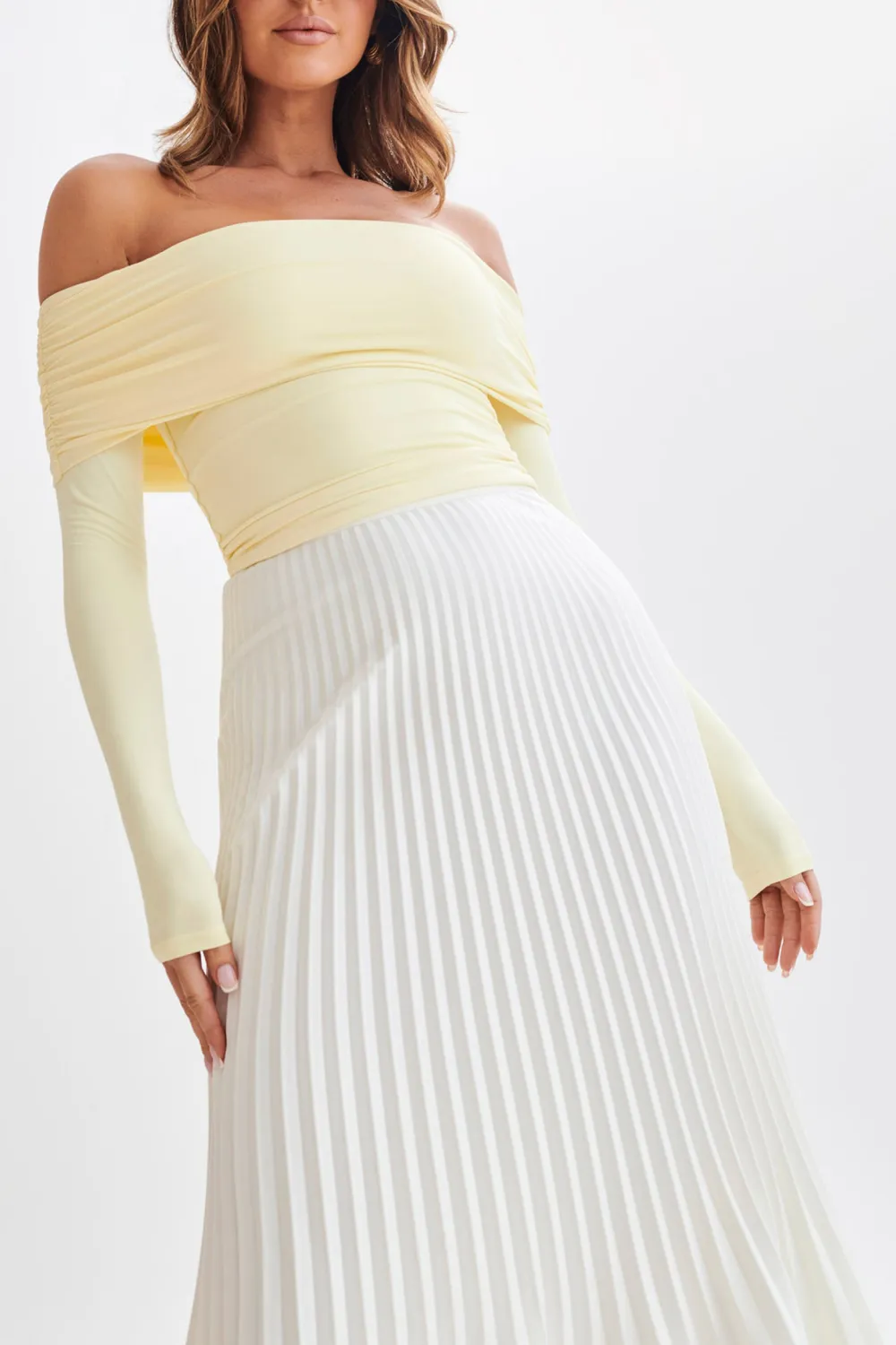 Recycled Nylon Off Shoulder Top