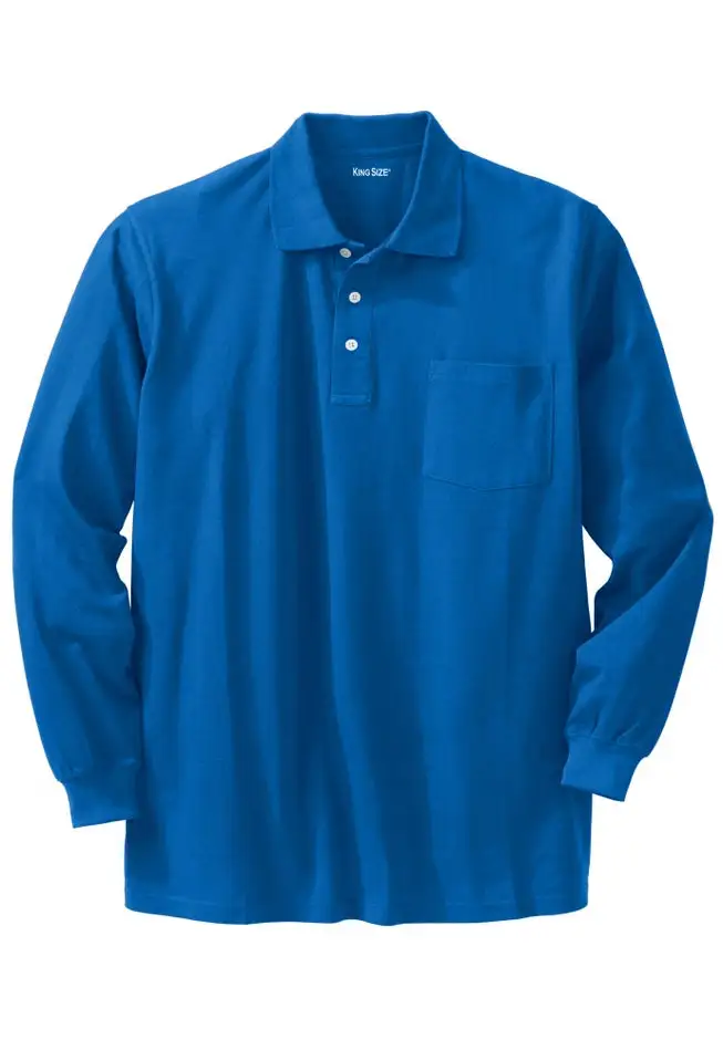 Long-Sleeve Shrink-Less™ Cotton Polo