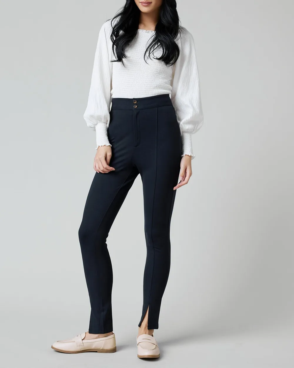 Black Ankle Slit Pant