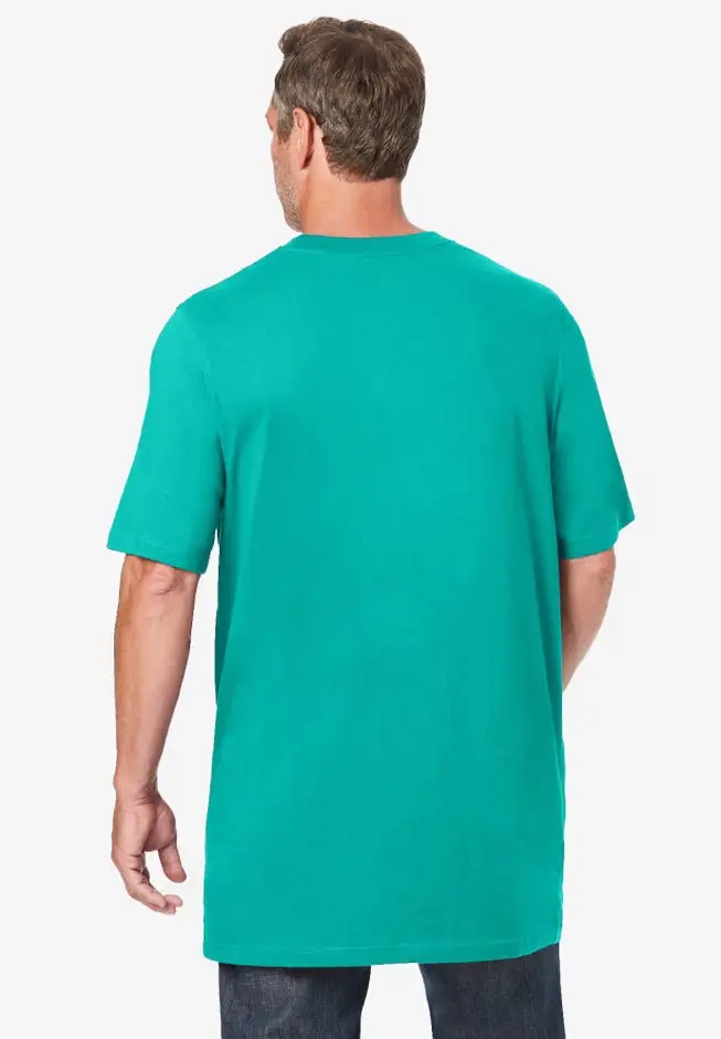 Shrink-Less Lightweight Longer-Length Crewneck T-Shirt