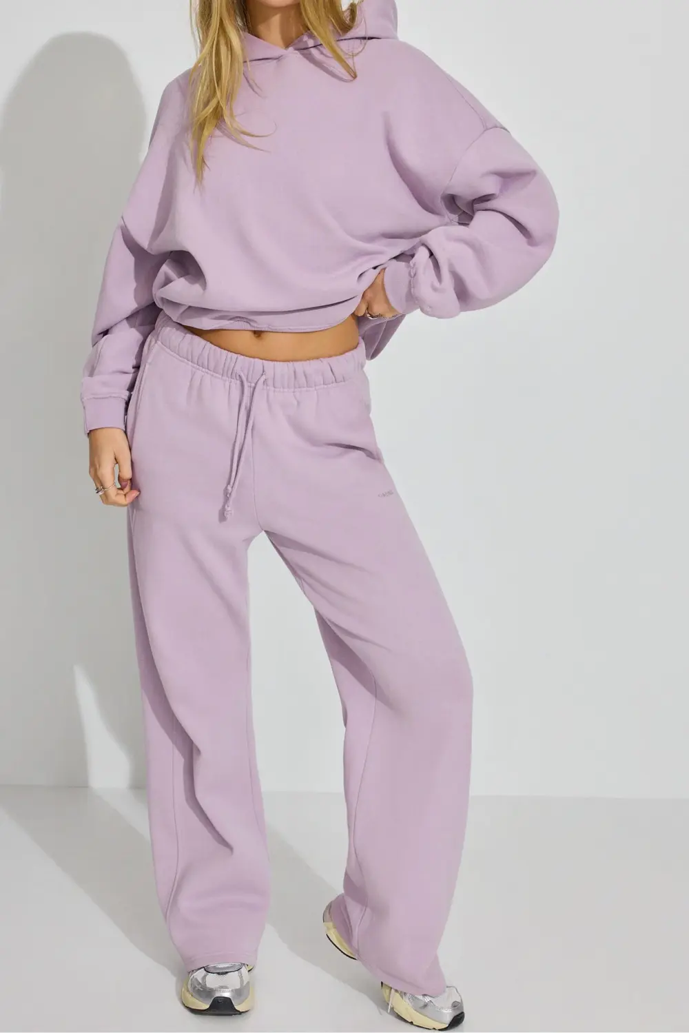 Purple Oversized Hooded Sweatshirt