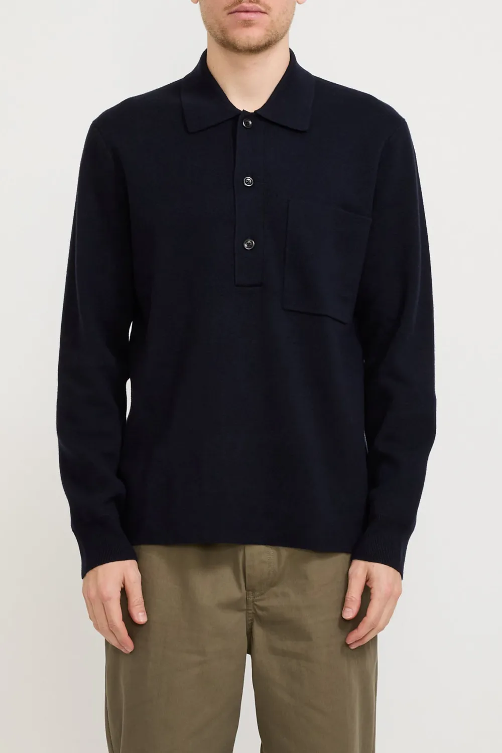 Dark Navy Cotton Milano Polo