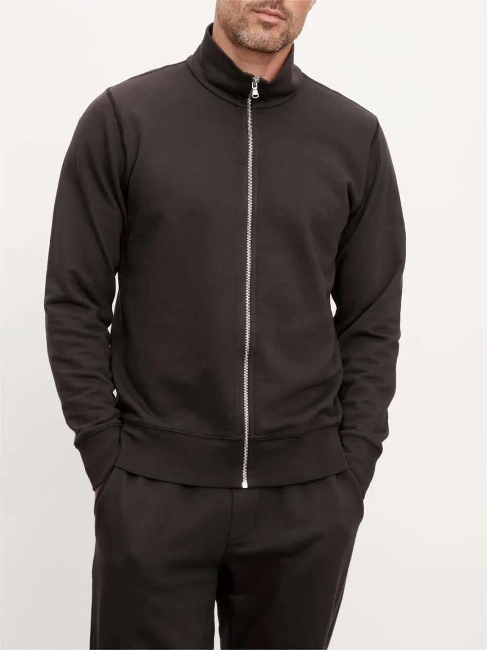 Men's Stylish Half Collar Knit Coat