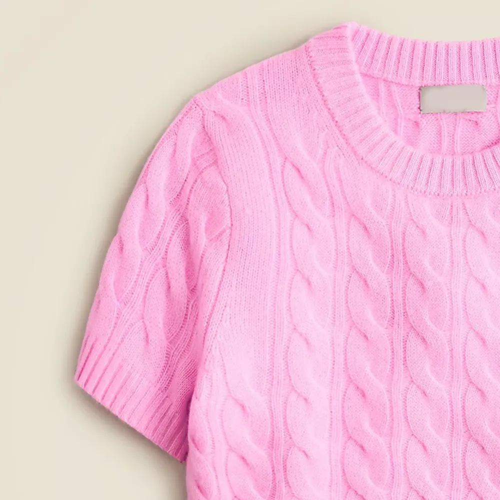 Cashmere Cable-Knit T-Shirts