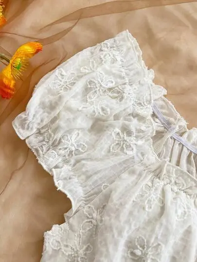 Boho Lace Tie-Front Top