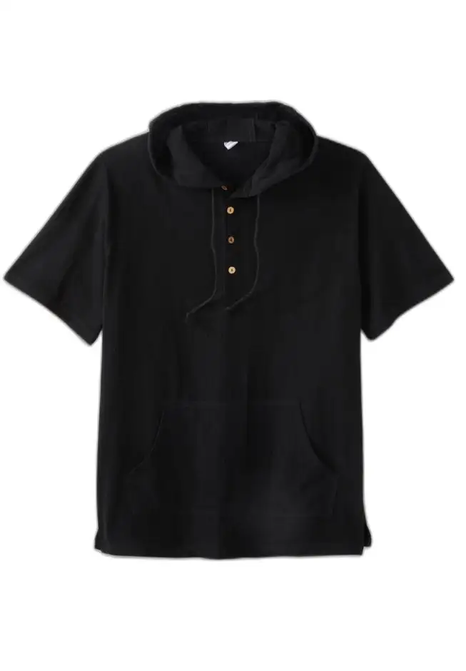 Gauze Short-Sleeve Hoodie