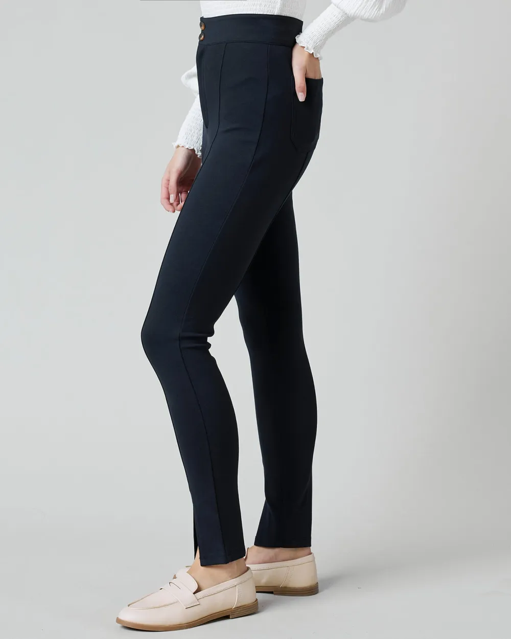 Black Ankle Slit Pant