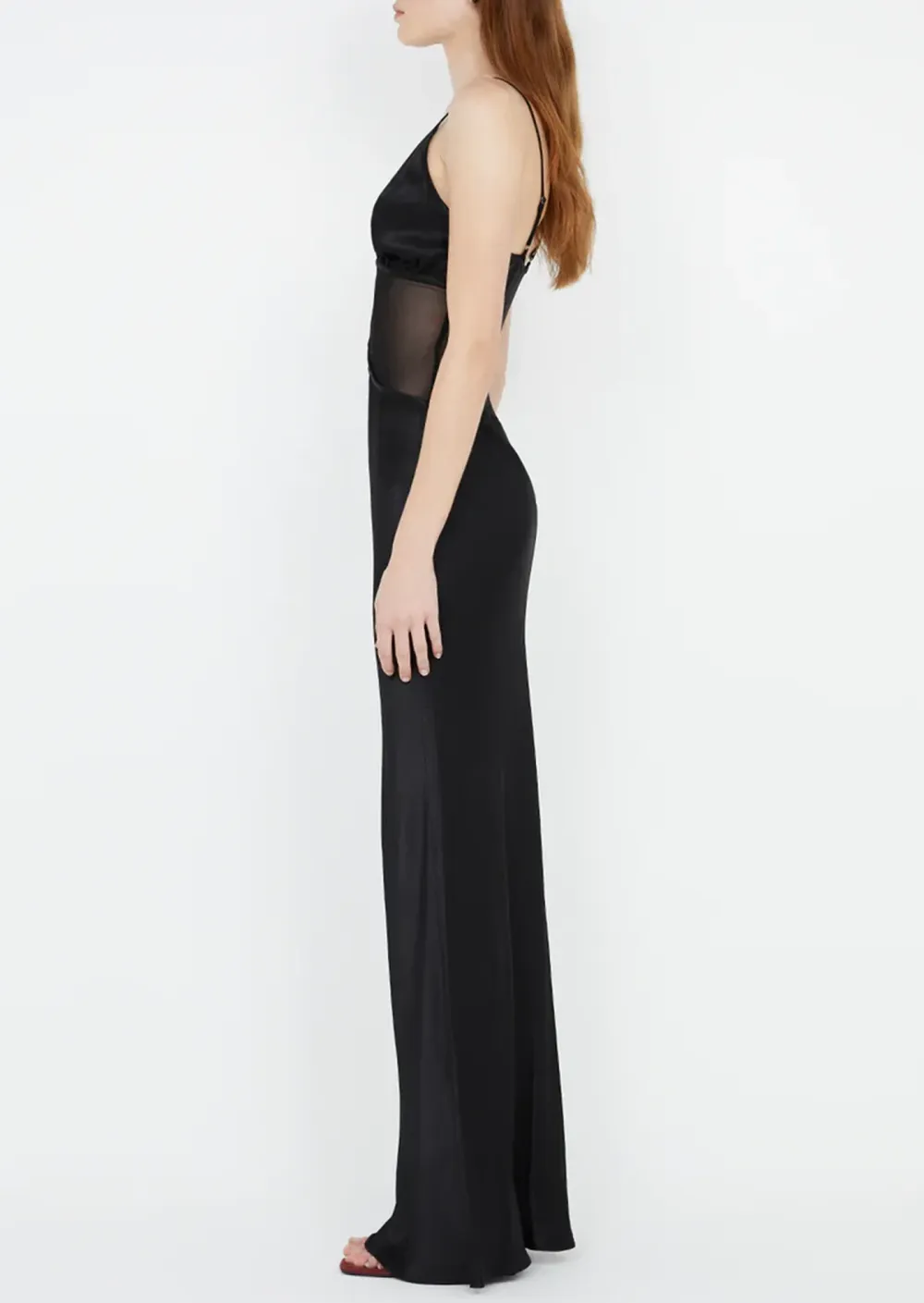 Sheer Panel Maxi Dress