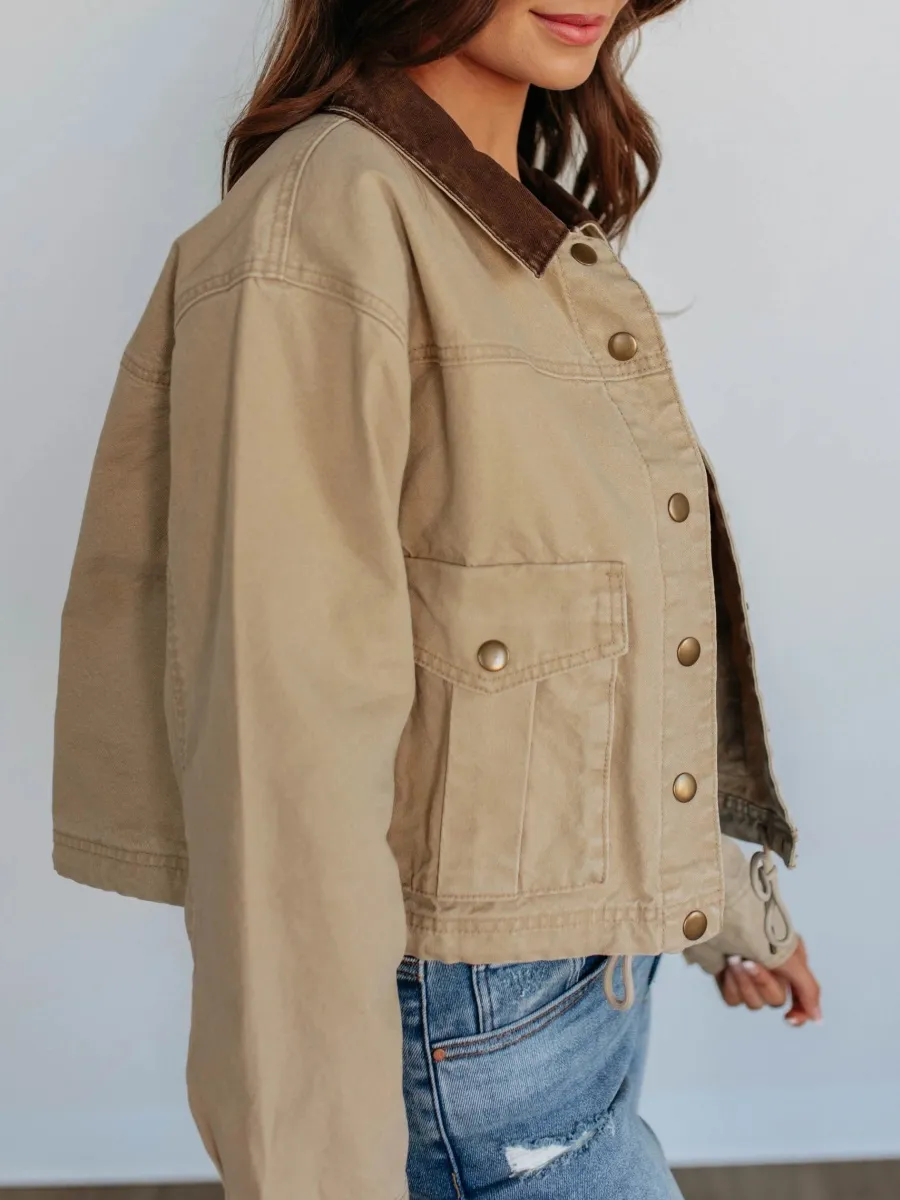 Drawstring Snap Down Jacket