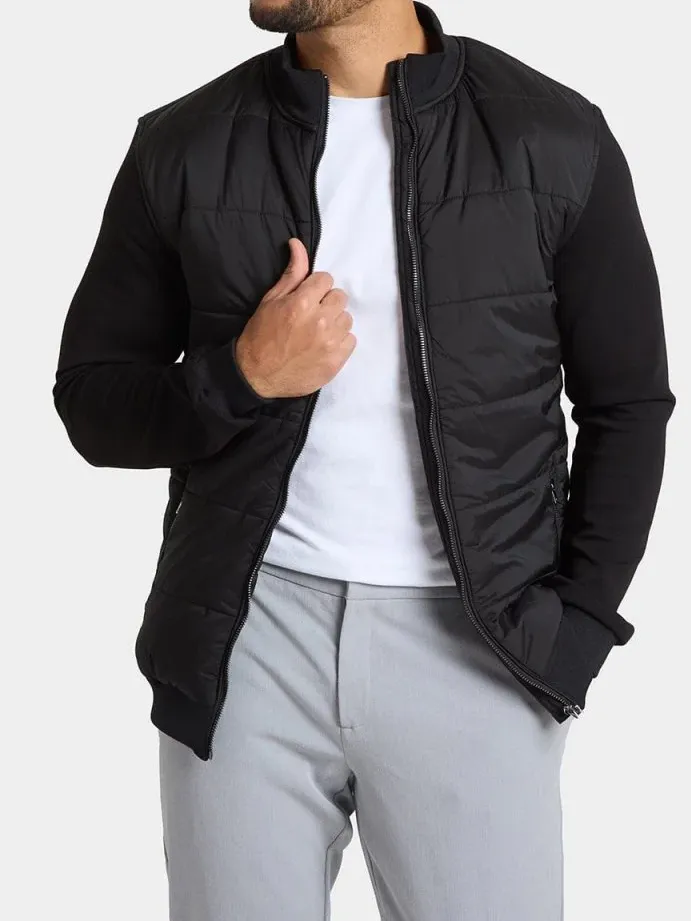 Black Daily Leisure Soft Hybrid Jacket