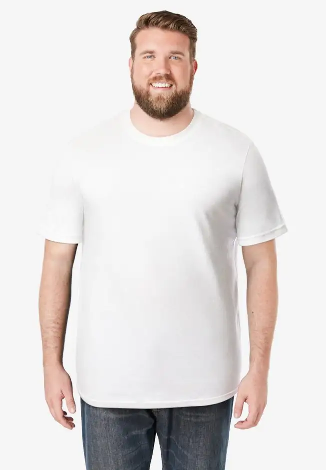 Shrink-Less Lightweight Pocket Crewneck T-Shirt
