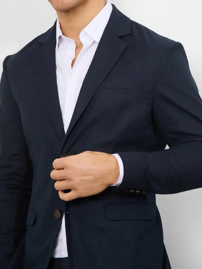Navy Hight-End Comfortable Suit Jacket