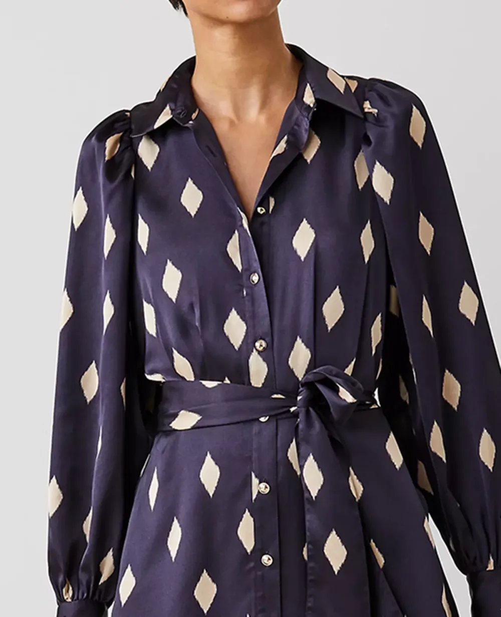 Collared Belted Shirtdress