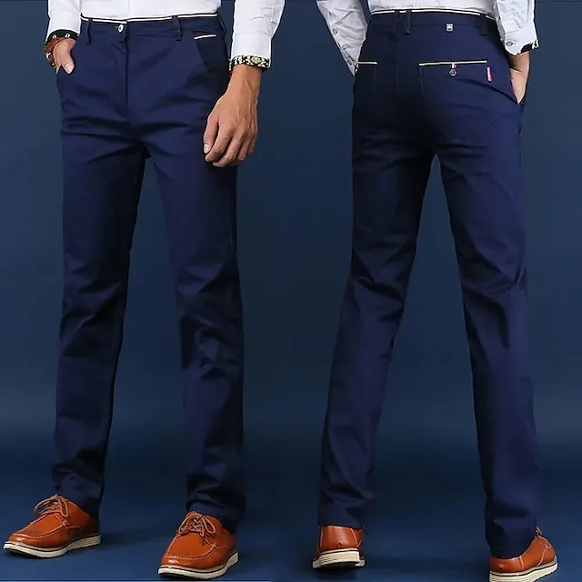 Men's Stretch Straight Leg Dress Chinos