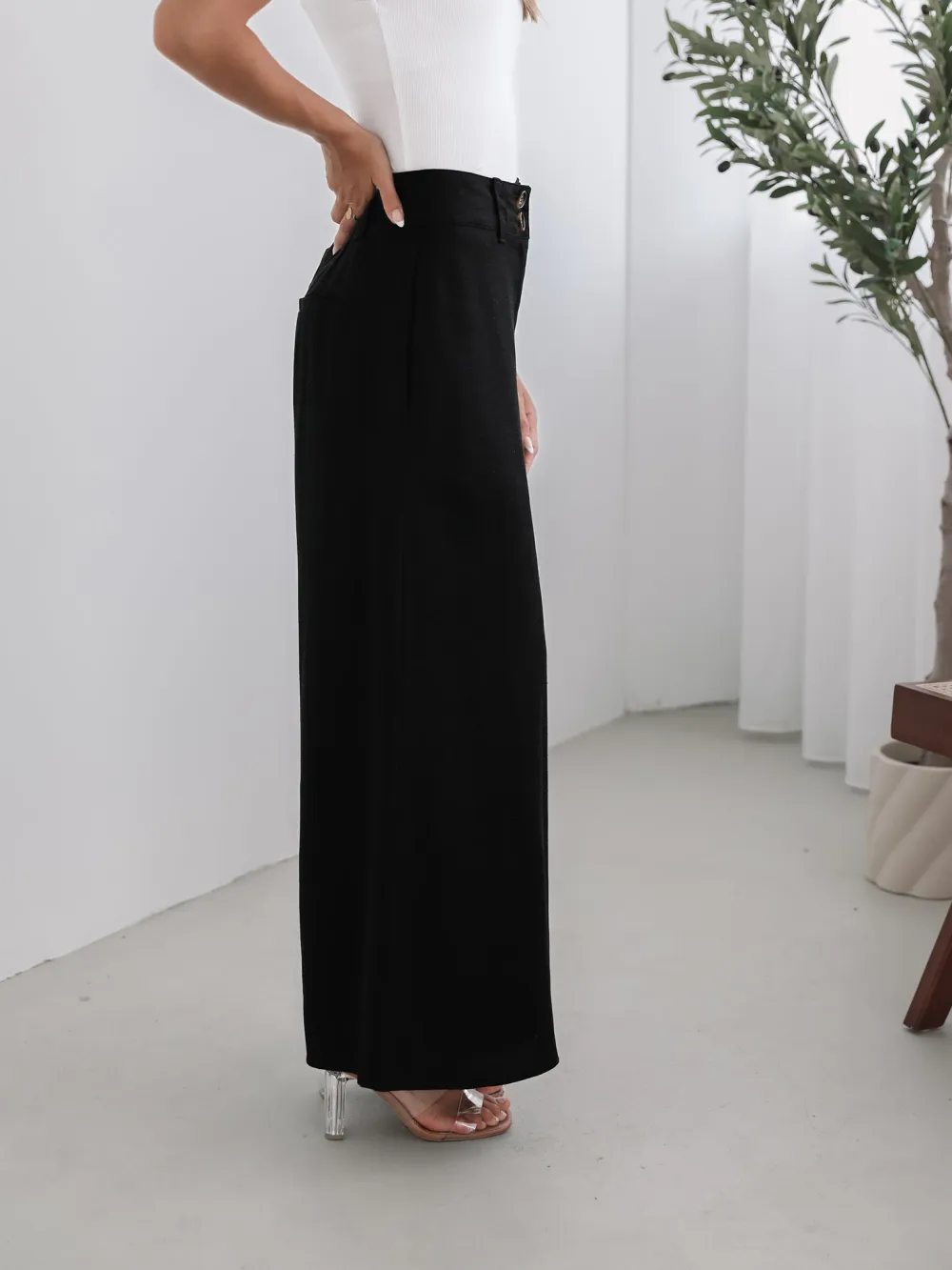 Black Daily High waisted Pants
