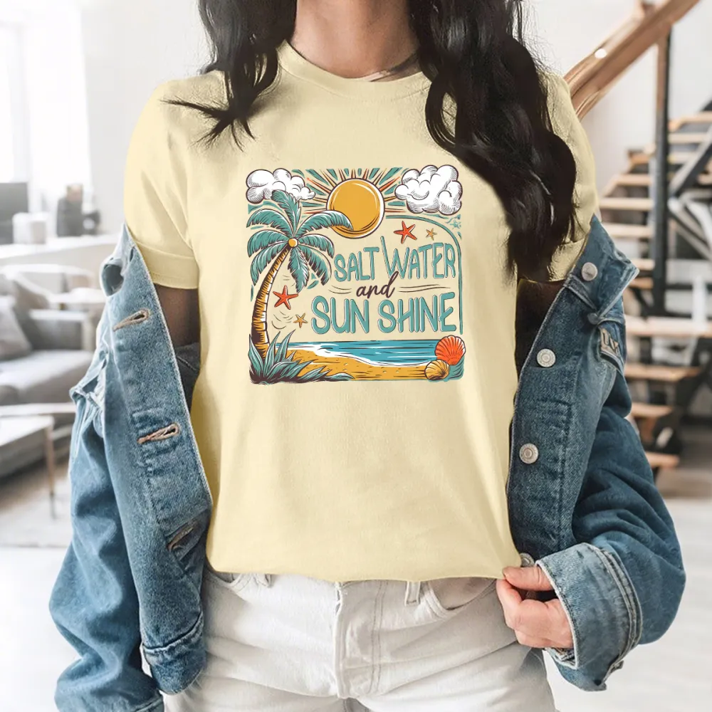 Coastal Saltwater Sunshine Printed Tee
