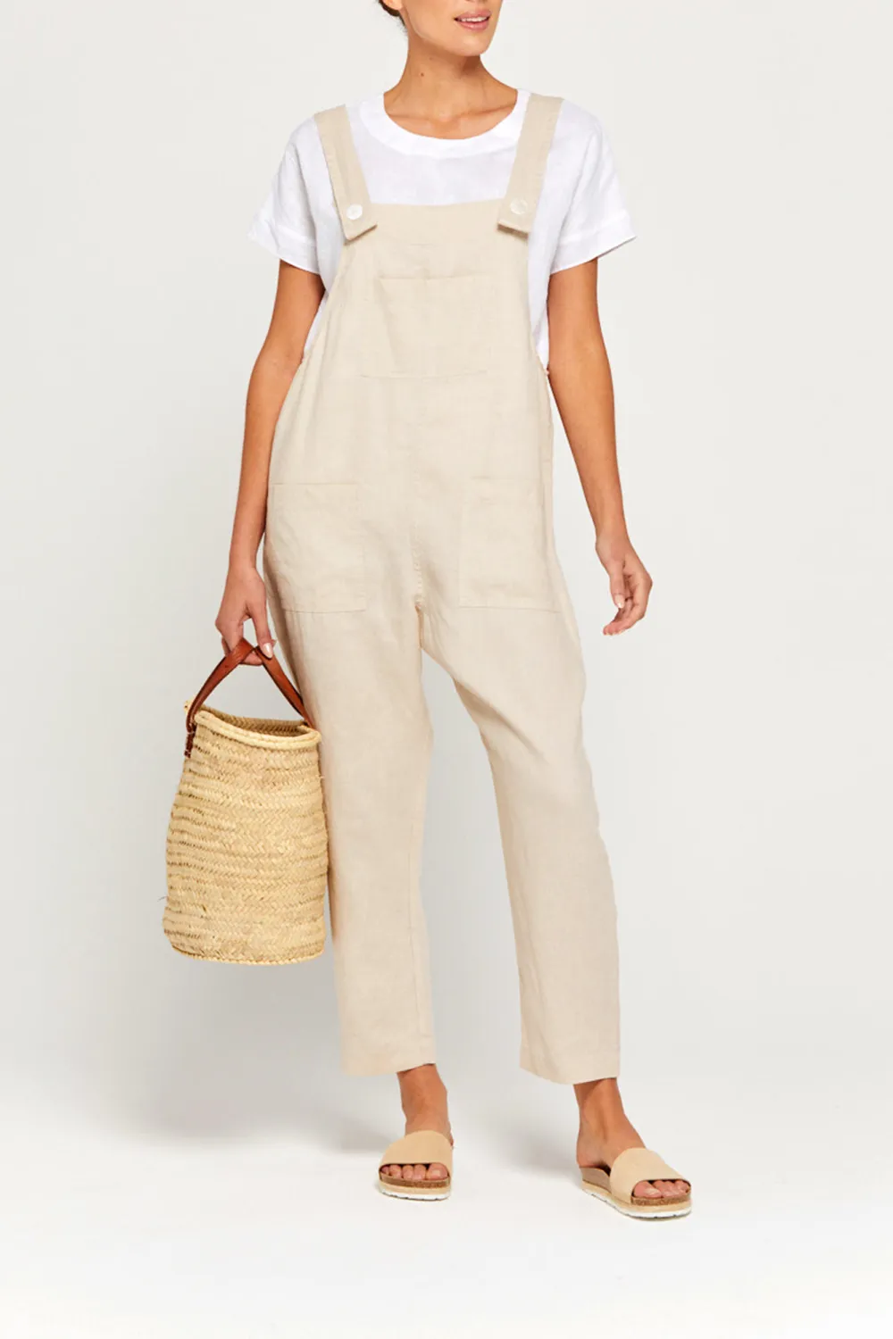 Ecru Loose Commute Comfortable Breathable Jumpsuit