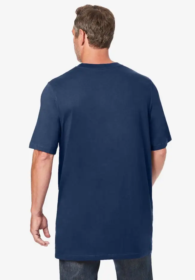 Shrink-Less Lightweight Longer-Length Crewneck T-Shirt