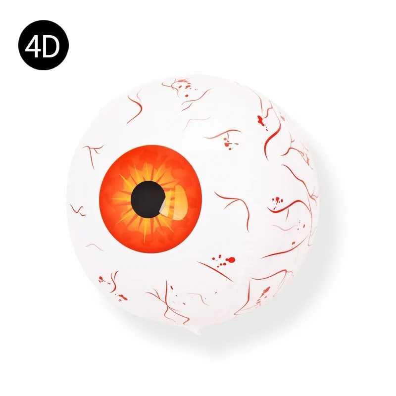 4D 22inch Halloween Foil Inflatable Eyeball Decoration Spooky Halloween Party Supplies Eyeball Balloons Halloween Home Decors