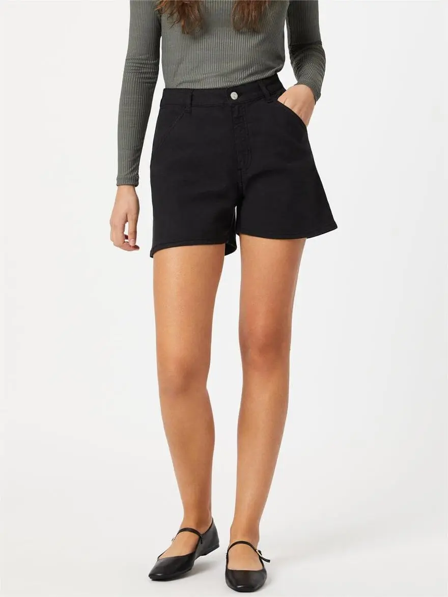 Utility Black Shorts