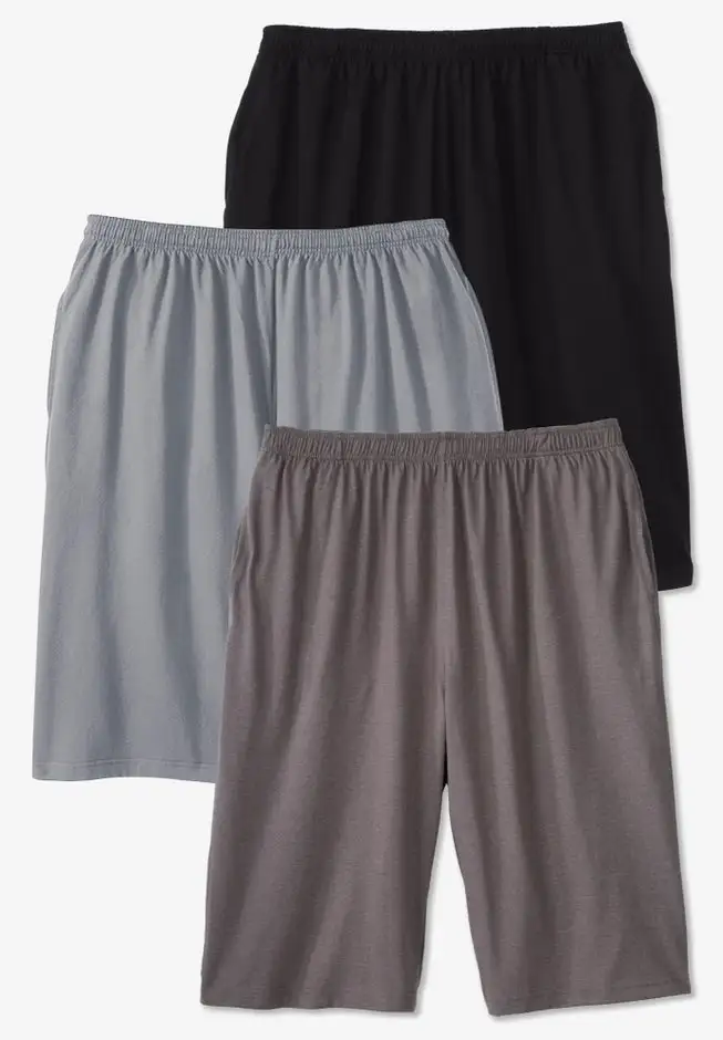 Lightweight Extra Long Shorts 3-Pack
