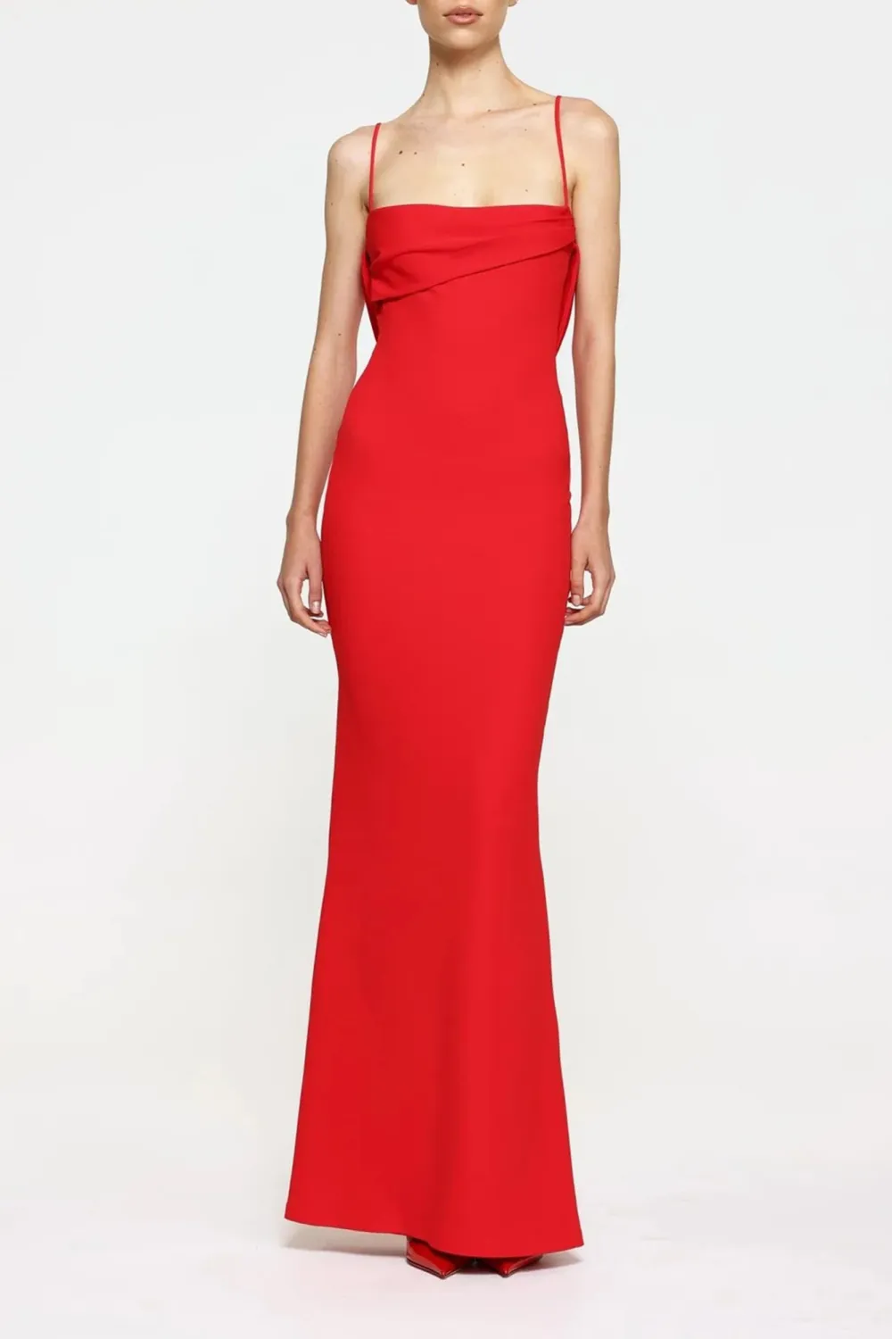 Cherry Red Temperament Low-Cut Backless Sexy Dresses