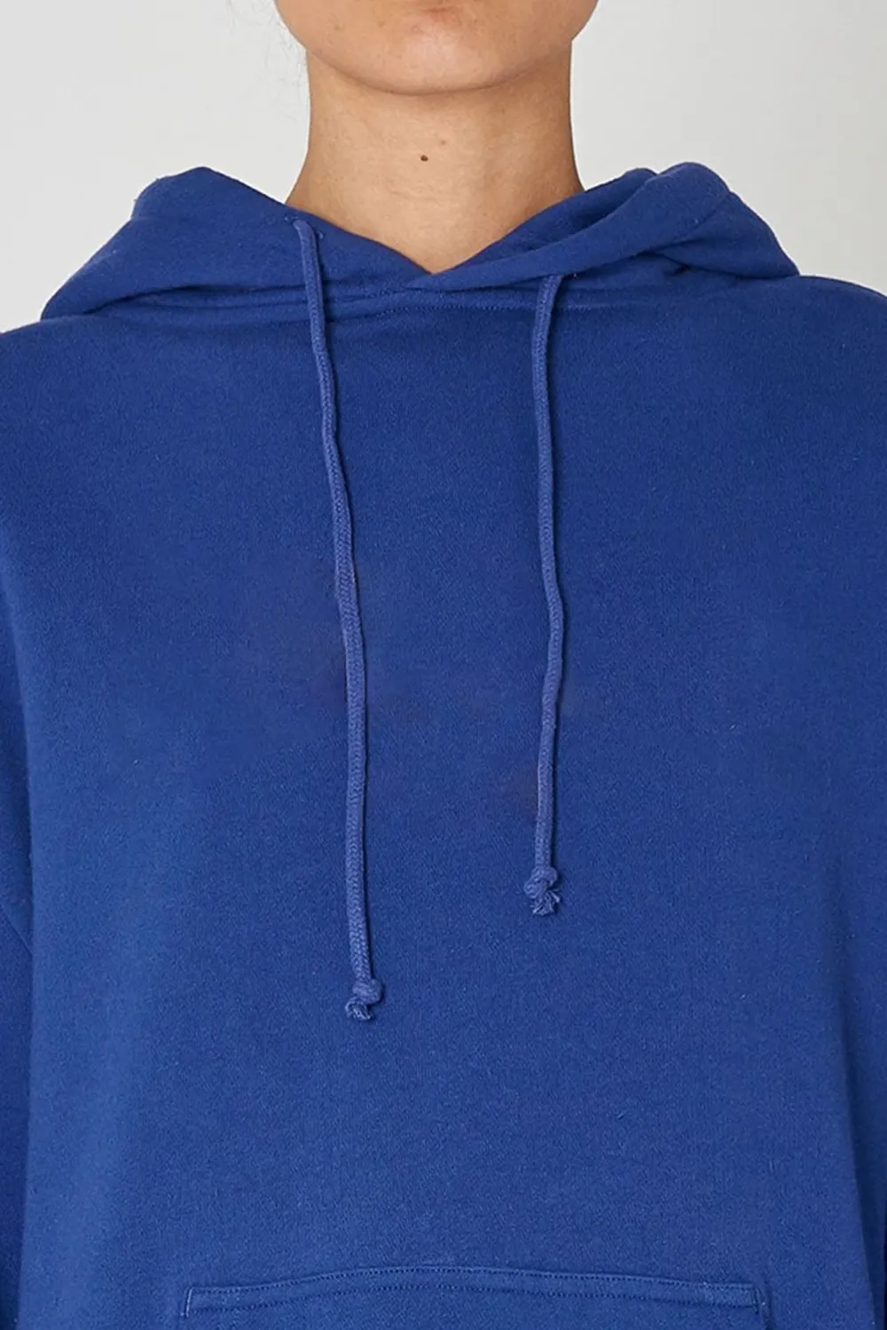 Simlple Daily Breathable Blue Loose Hoodie