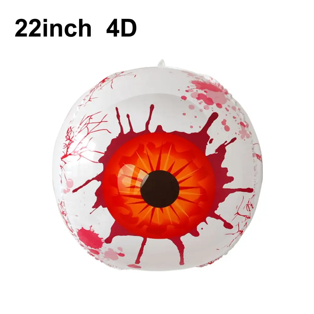 4D 22inch Halloween Foil Inflatable Eyeball Decoration Spooky Halloween Party Supplies Eyeball Balloons Halloween Home Decors