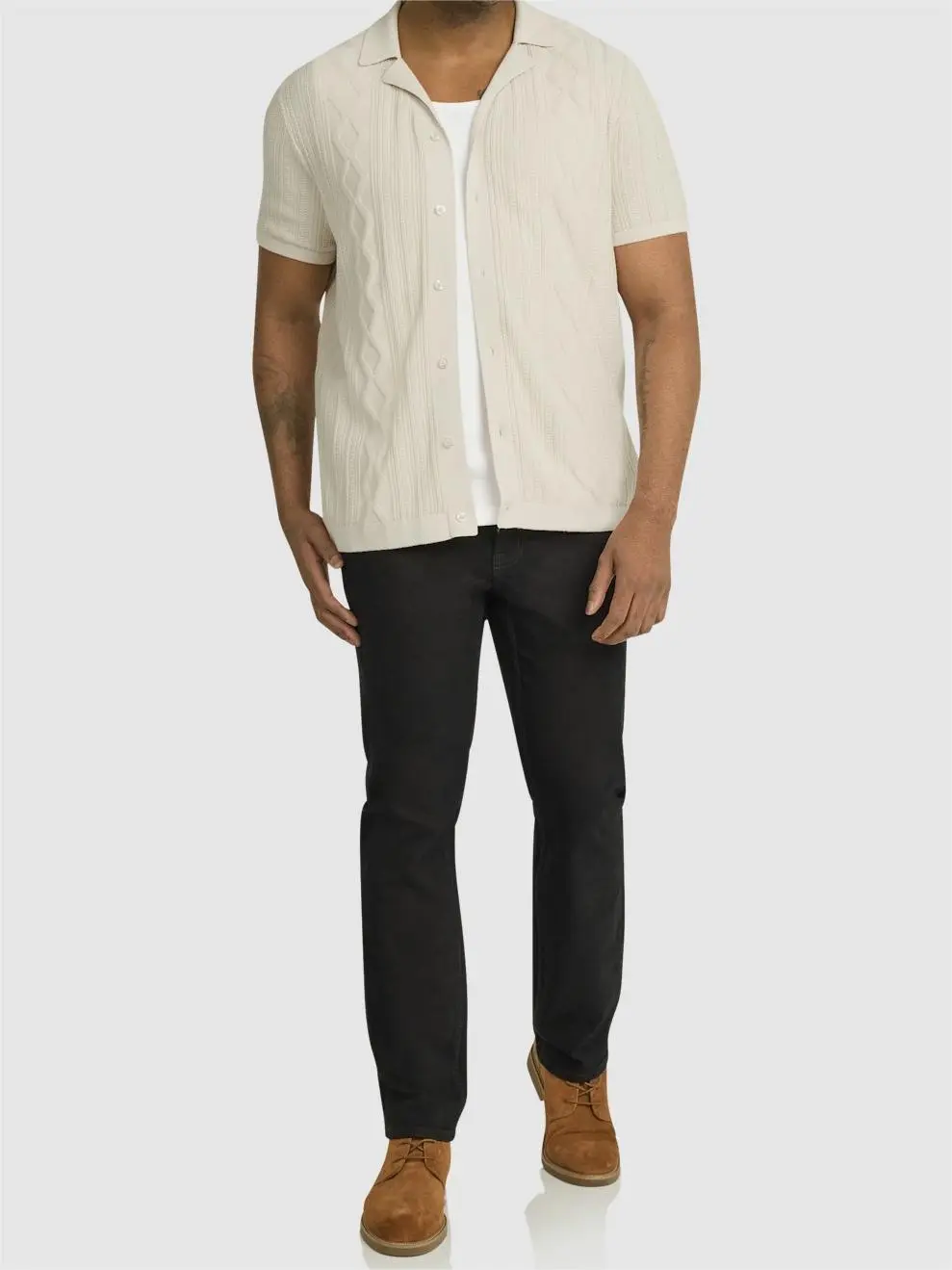 SHORT SLEEVE KNIT SHIRT