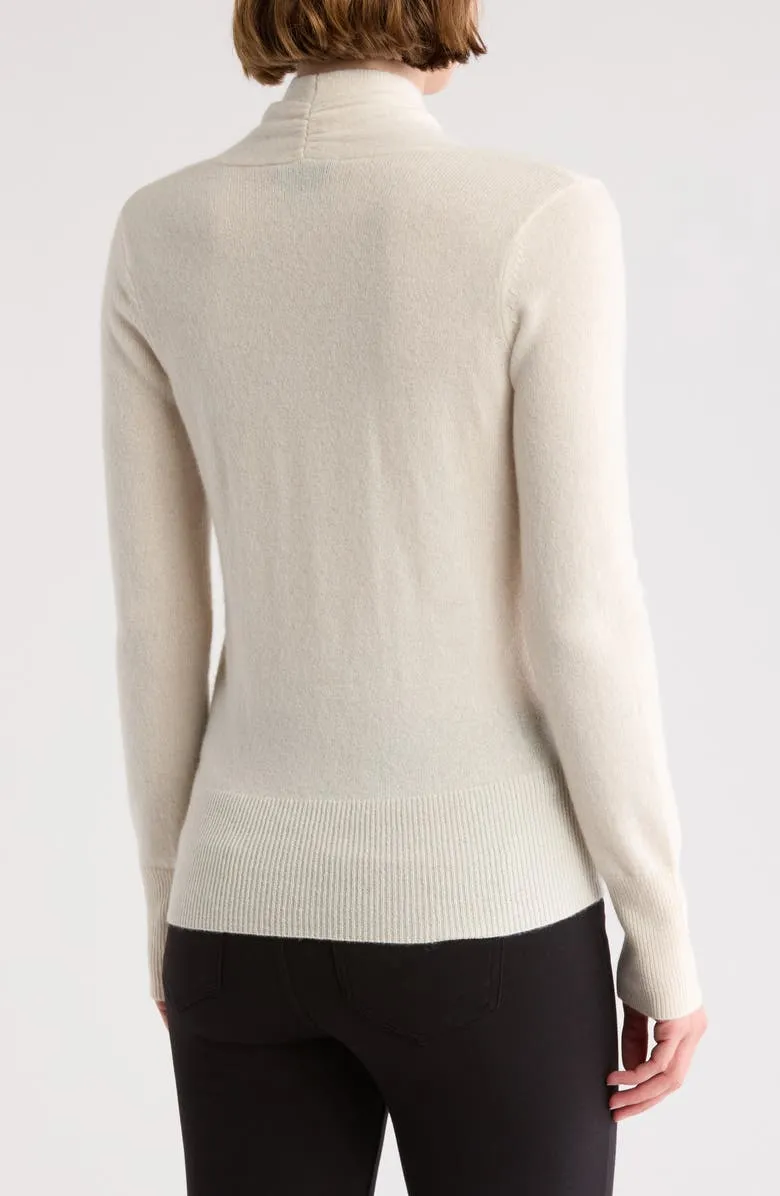 Cashmere Faux Wrap Sweater