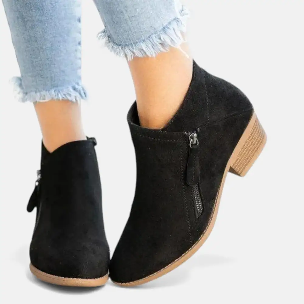 Stacked Heel Ankle Boots