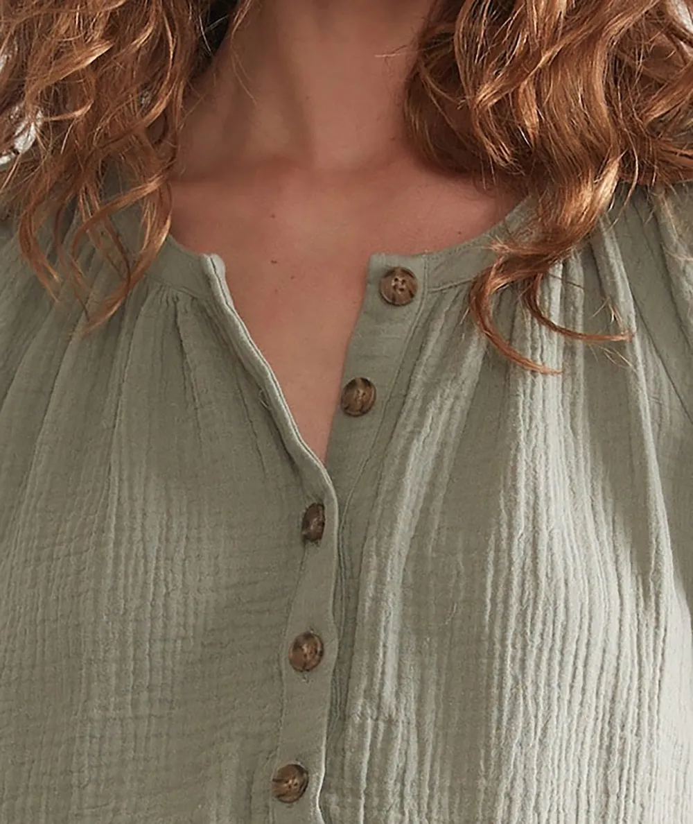 Short-Sleeve Smocked Cotton Romper