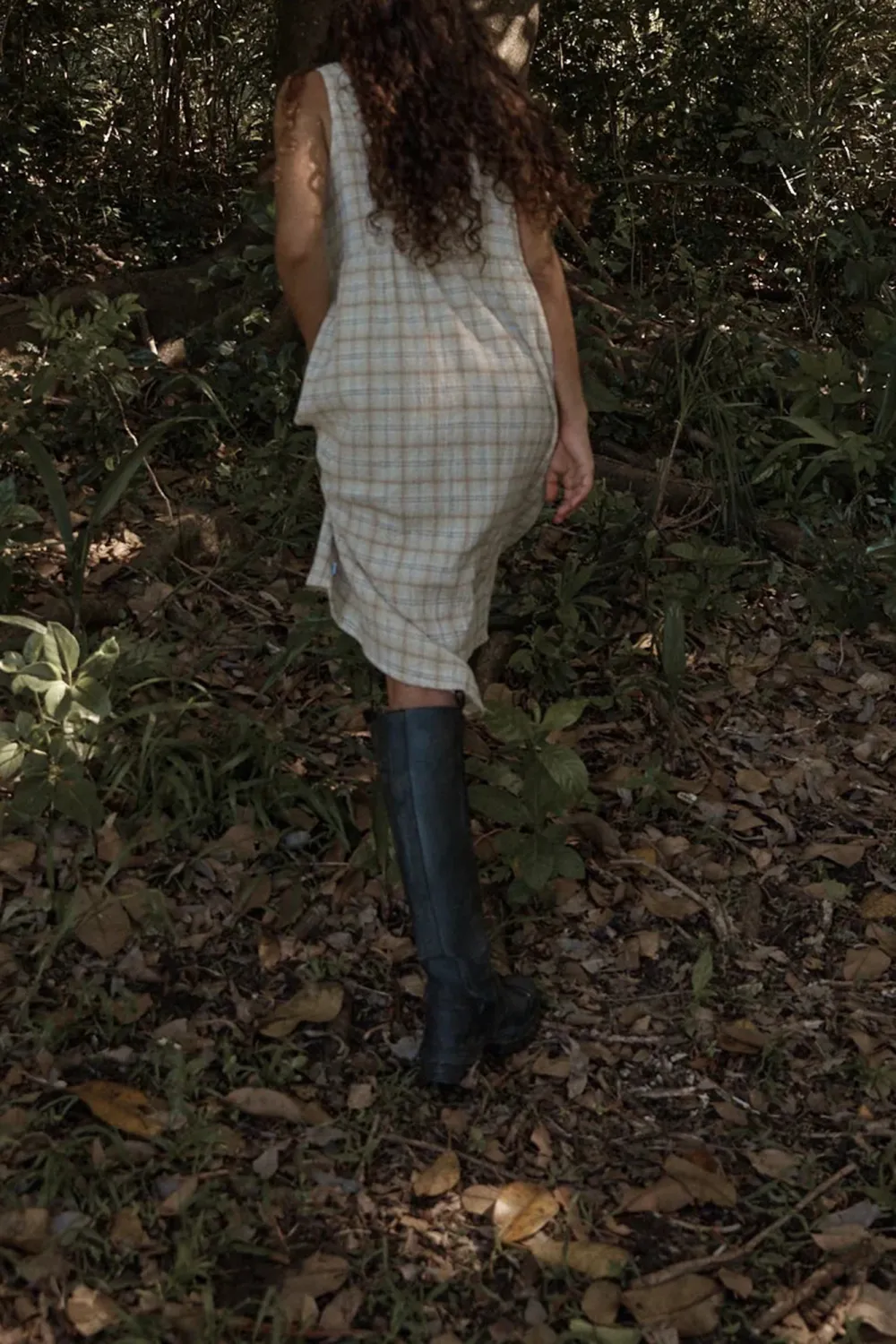 Tank Check Daily Loose Simple Plaid Dresses