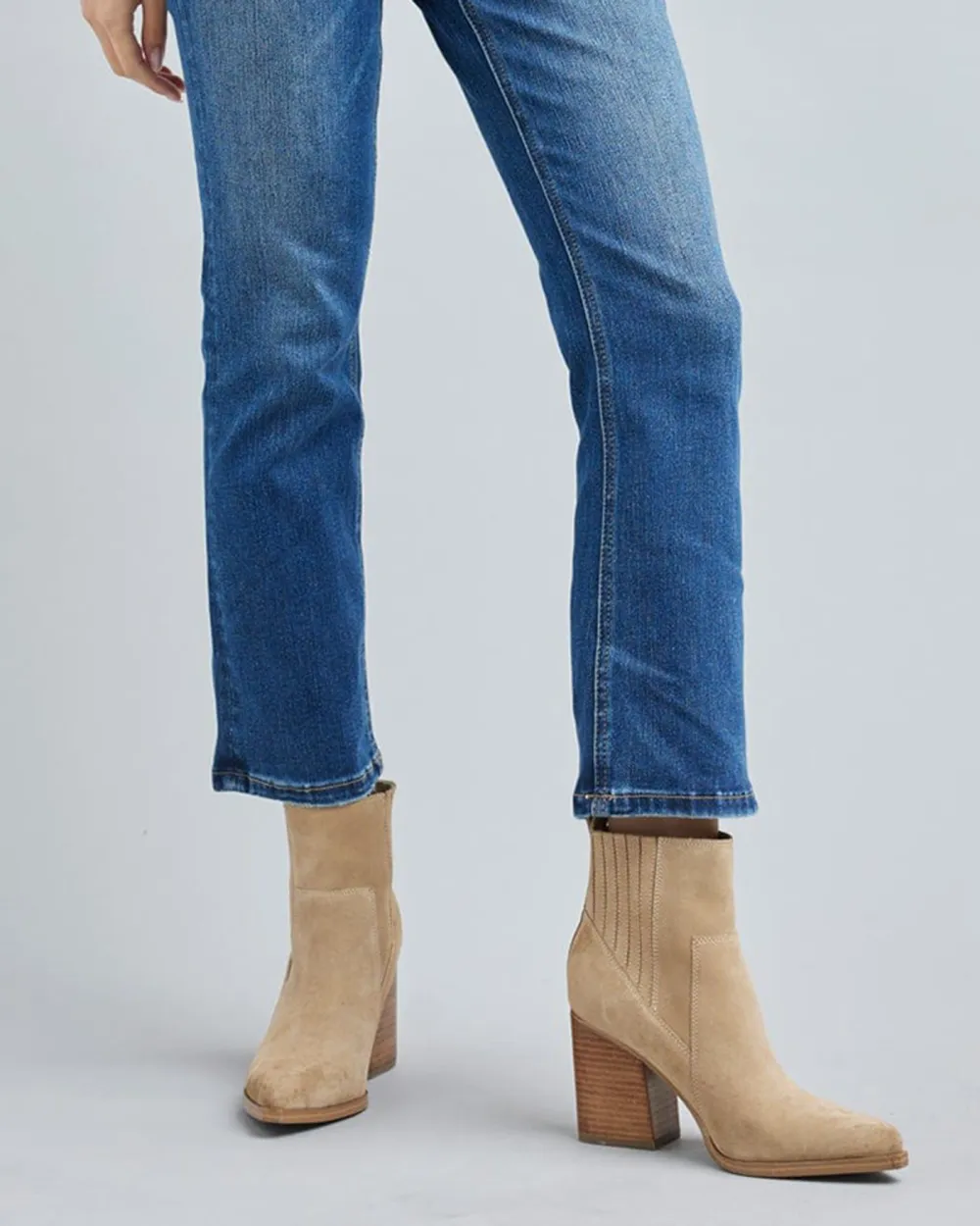 Medium Blue Wash Straight Leg Jean