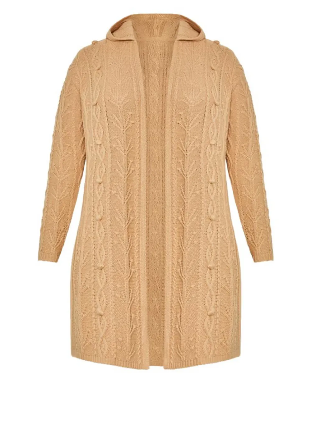 Solid Color Fitted Knitted Cardigan