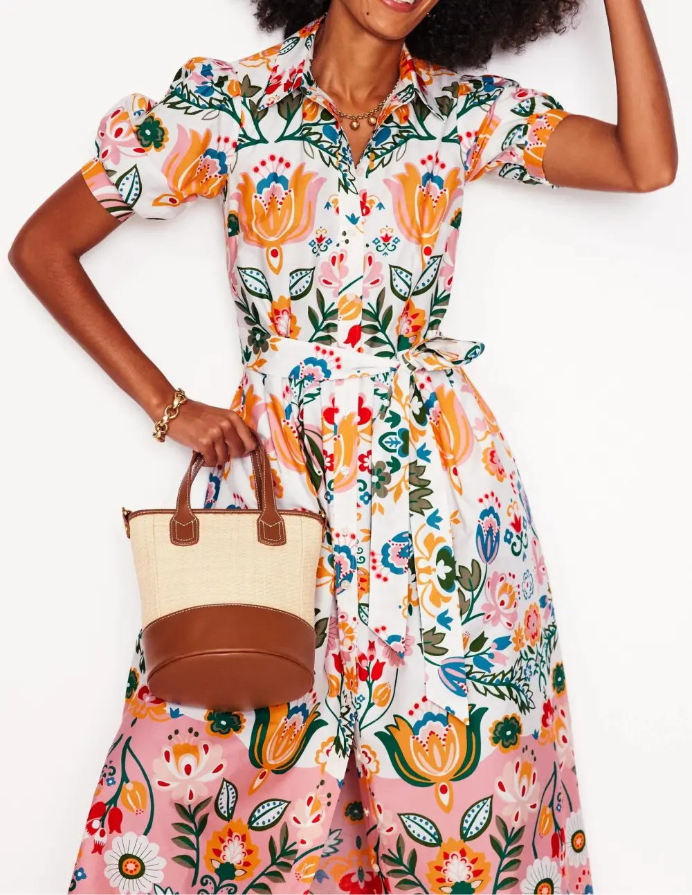 Multicolor Boho - Print Wrap Dress