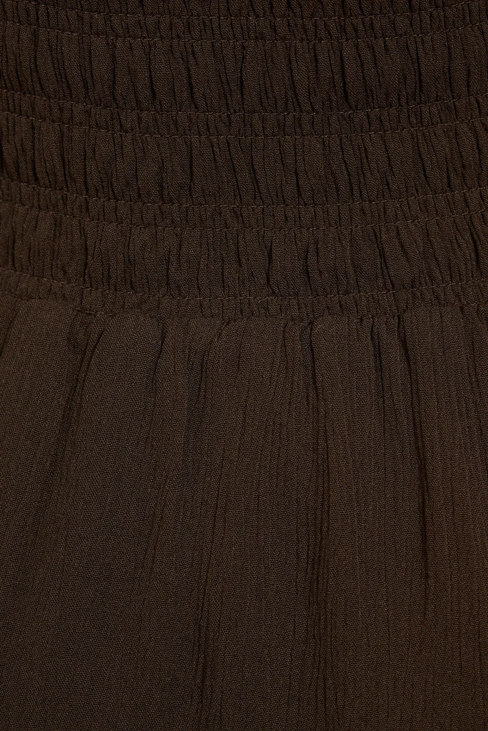 Smocked Halter Brown Mini Dress