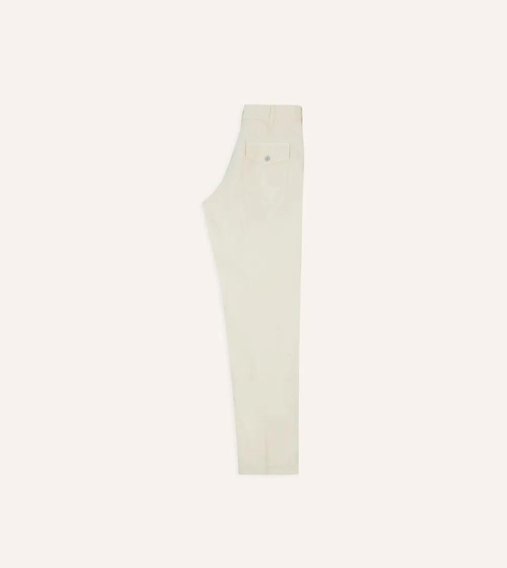 Bleach Wash Selvedge Denim Five-Pocket Jeans