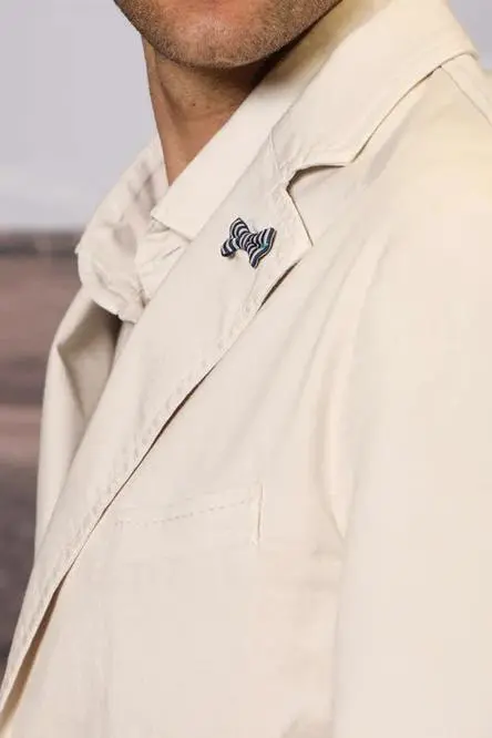 Light Beige Men's Cotton Blazer