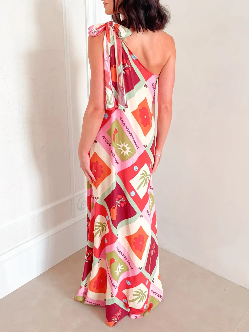 Multi Print Casual Style Dress